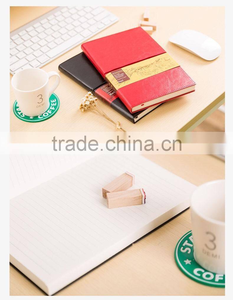 A5 soft PU cover planner customizable journals palnner with sticthing & band section sawing binding notebook