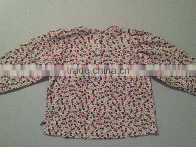 Girls Baby Toddler Flowered Shirt and Brown Pants Manufactuer