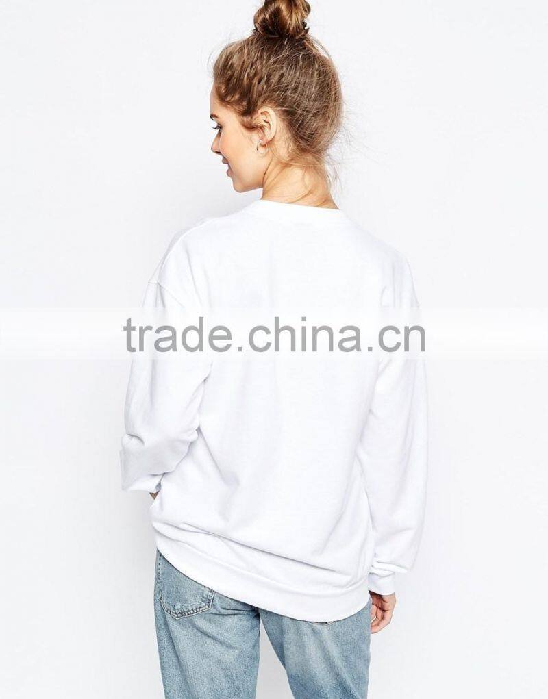 New design comfortable cute panda printing sweater for ladies