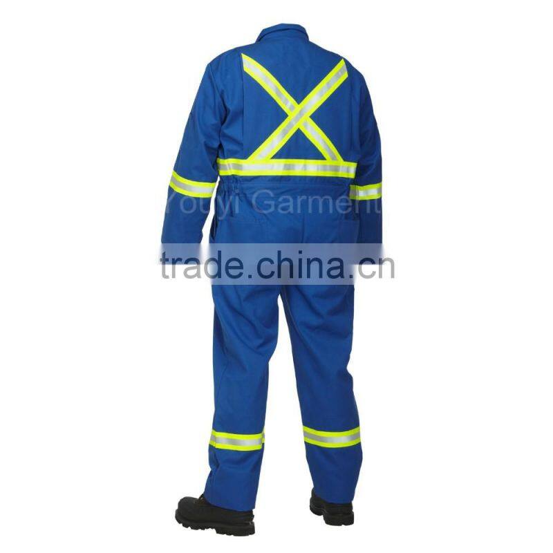 6oz. Nomex IIIA Fabric Twill Permanent Flame Resistant Coverall With Reflective tape