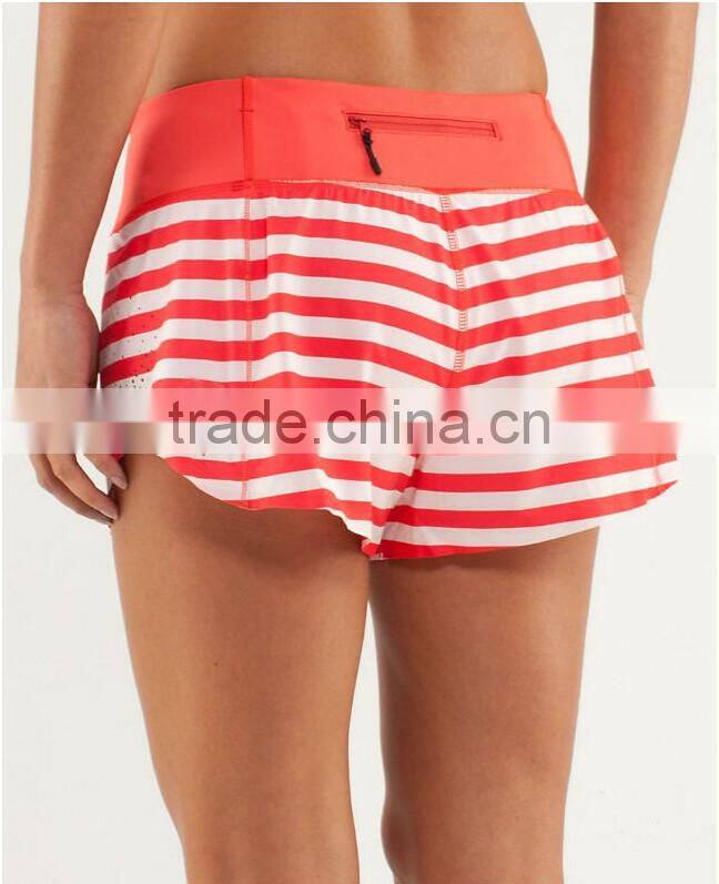 Fashion Sports Fitness Elasticity Loose Women Polyester Plain Sweat Shorts