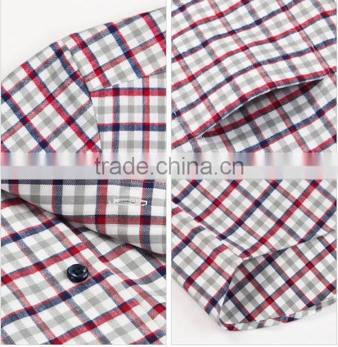 Manufactures dress shirt for men plaid fabric men shirt cutting
