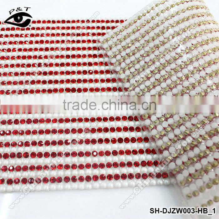 Pearl rhinestone mesh iron on transfer hotfix rhinestone trim for clothing