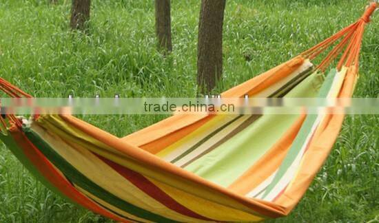 Outdoor Portable Fabric Hammock Stripe Hammock Canvas Hammock