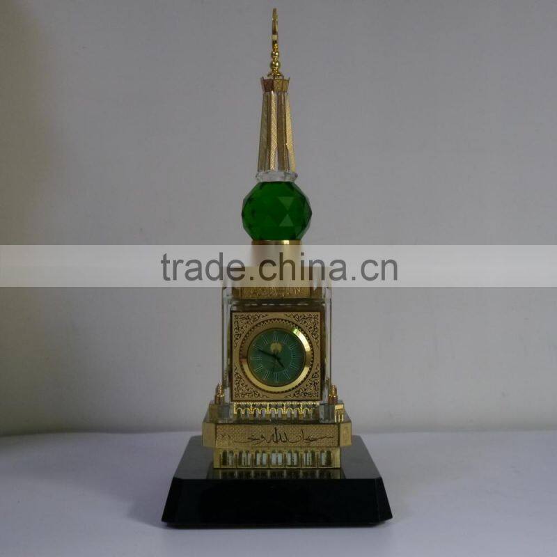 Wholesale High quality Crystal Makkah Clock And mecca Clock Tower with Ramadan Gift