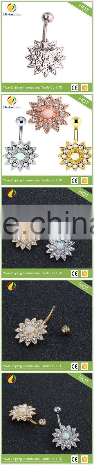 Multifunctional sun flower navel ring for wholesales