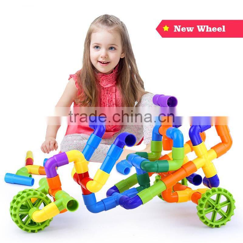 Smart Design Interest Cultivation Colorful Baby Teenager DIY Plastic Building Puzzle