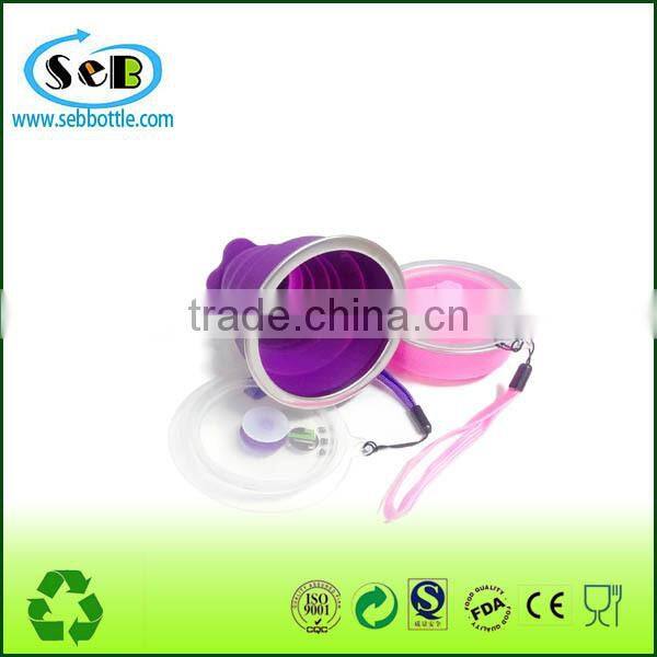 silicone rubber drinking coffee cup , Luggage silicone travel cup