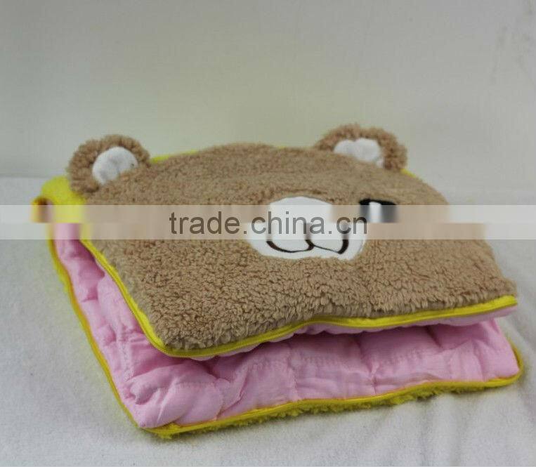 2 in 1 baby blanket custom logo print pillow blanket