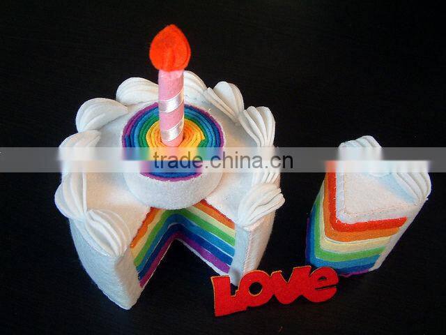 Adorable Felt Rainbow Cake Birthday Gift plush
