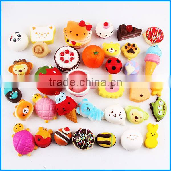Stress relase squishy Kawaii toys 15pcs/set PU Soft squishy slow rising toys