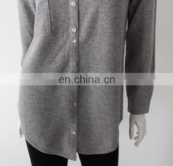 long sleeve button clothing knit sweater design 100% cashmere cardigan women
