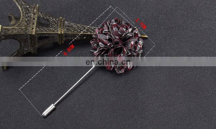 Whosale Bulk Flower Lapel Pins Brooches Men Wedding Handmade Brooch Suits Shirt
