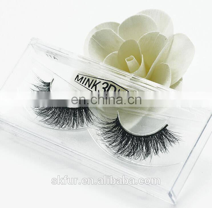 Factory wholesale private label invisible band individual 3d real mink strip eyelashes