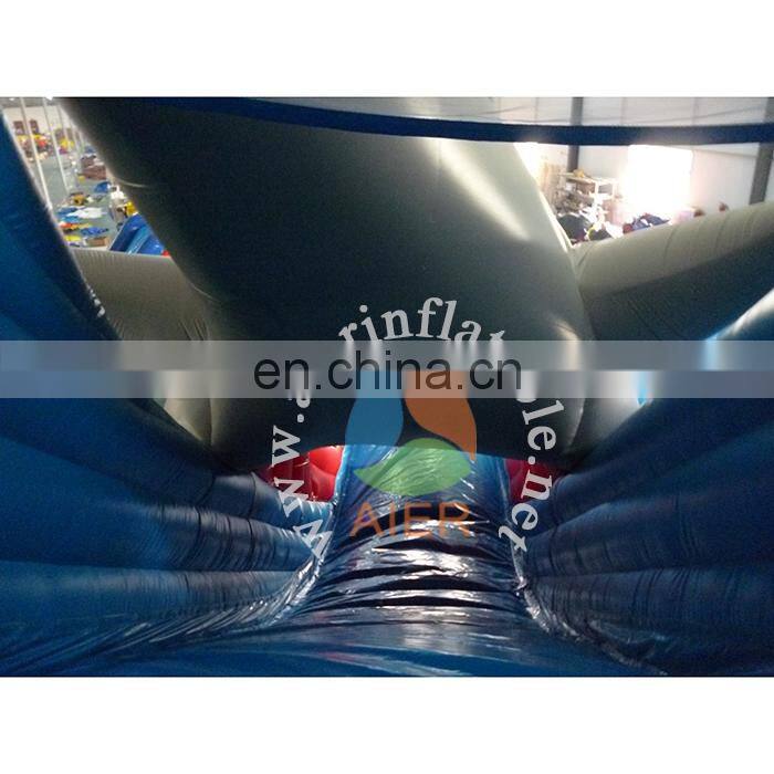 Giant Inflatable shark water slide with pool for sale,Inflatable jumping water slide