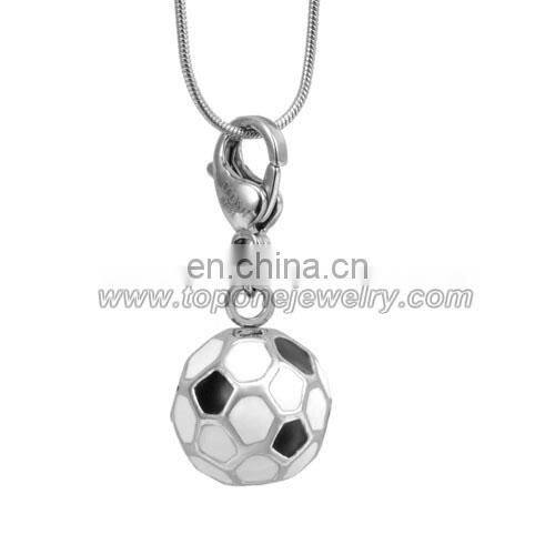 Guangzhou hot selling stainless steel boys football pendant sport charm