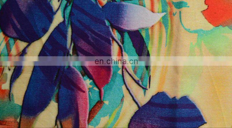 China wholesale 3D picture Digital printed Rayon fabric beautiful flowers