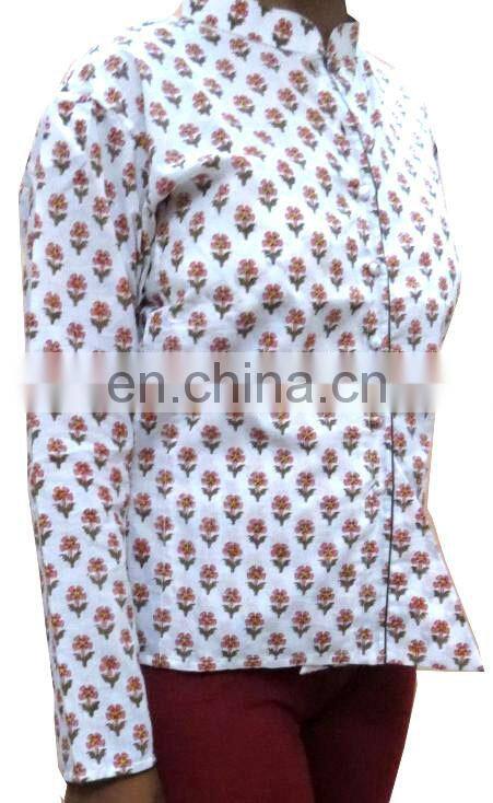 Indian Cotton Floral Print Sexy Top Short Tunic Ethnic Hippie Dress Blouse Shirt