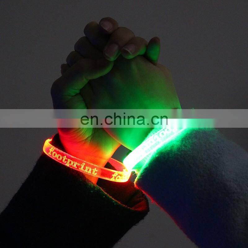 New Arrival Led Wristband Flashing cheap custom wristbands light up custom wristbands