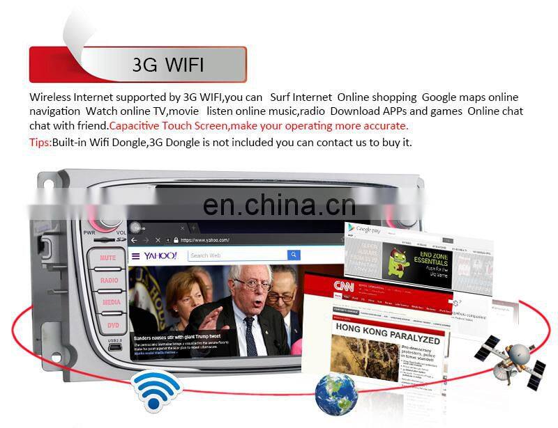 7 Inch Android capacitive car Radio GPS Navigation for Mondeo