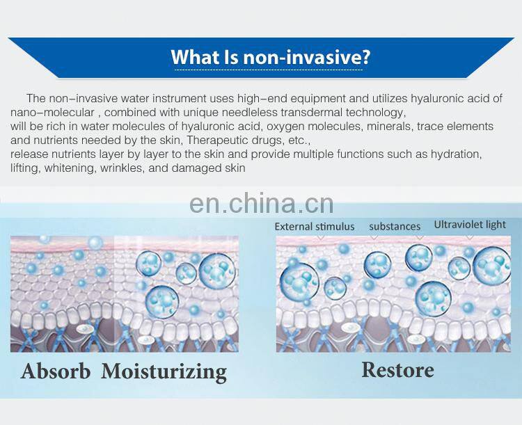 Noninvasive Water Mesotherapy Wrinkle Removal Skin Tightening Machine