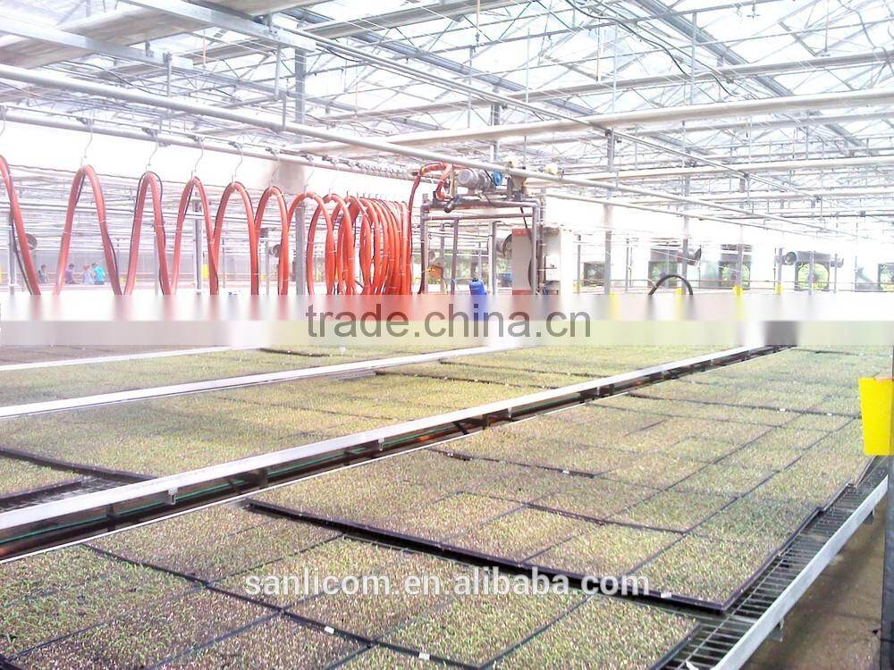 greenhouse mobile booming sprinkler