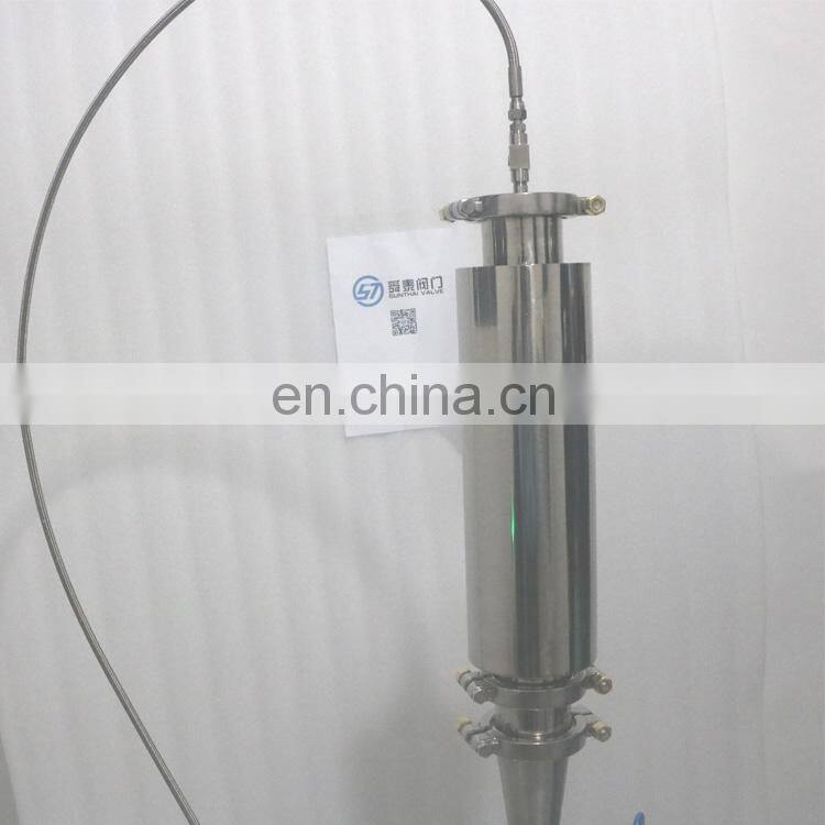 SS304 top open material column for bho extractor with welded bottom and drain port