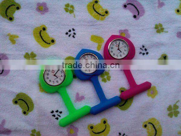 100% factory direct hot sale 2016 custom silicone nurse watch, doctor watch clock/fob medical watch