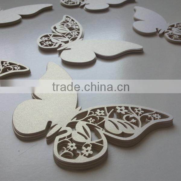 Table Wine Glass Name Place Card Wedding Party Laser Cut Butterfly White SC111
