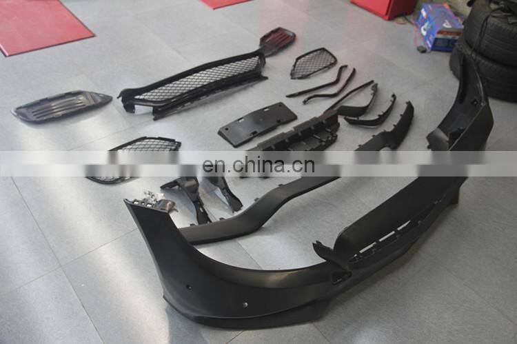 C-CLASS W205 C63 A style body kit 14~16y PP material front bumper grille side skirts trunk spoiler rear bumper exhaust tips