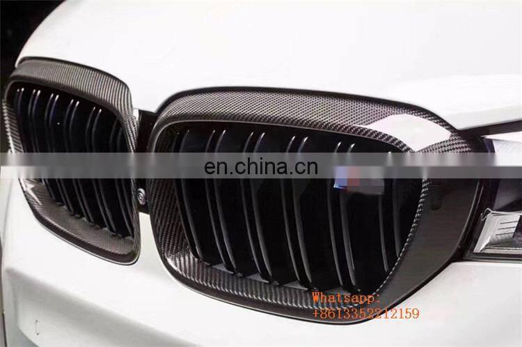 M5 F90 dry carbon fiber material grille cover fit for F90 front bumper replace grille