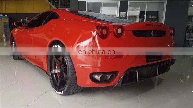 Beautiful carbon fiber HM style body kit for Ferrari F430 front spoiler rear spoiler side skirts and wing spoiler