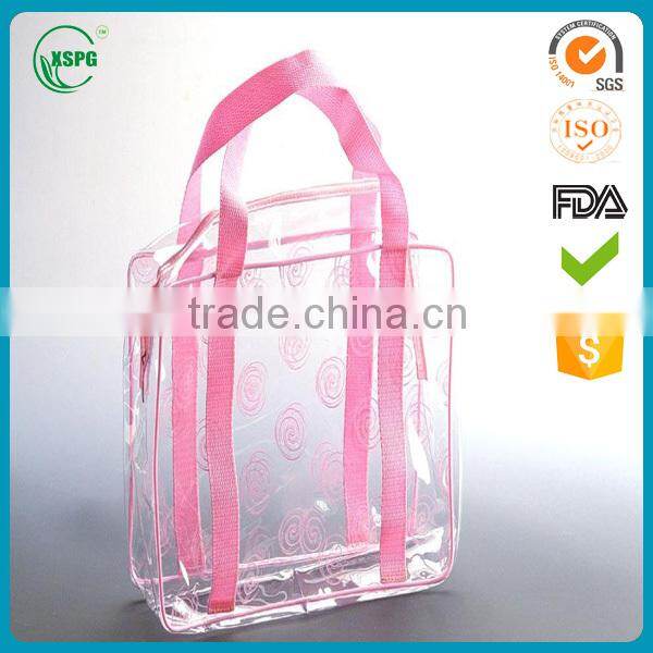2015 cheap clear pvc packaging tote bag