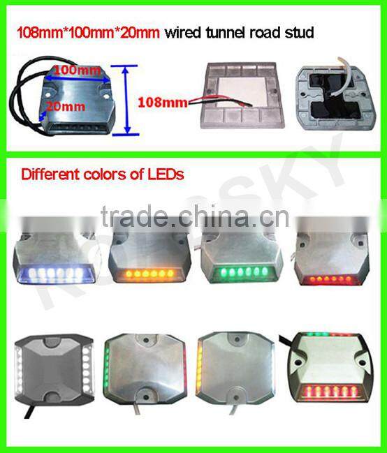 Steady Flashing Rectangle Glowing In The Dark Road Stud For Tunnel