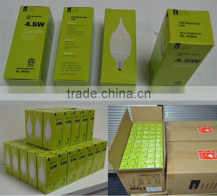 Wholesale Warm White High Lumonius Flux 300lm 5W LED Candles