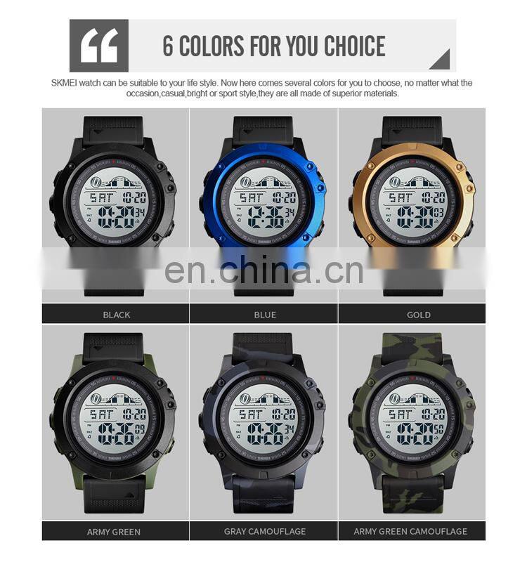 Skmei 1476 Digital Chronograph Resin Strap Camouflage Military Sport Montre Homme Men's Countdown Watch