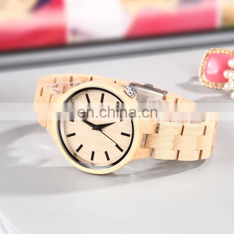 GOHUOS 16059 Mens Women Wood Watches Charm Quartz Analog Casual Bamboo Watch Male