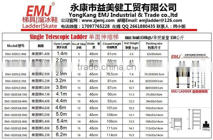 3.2m Single Telescopic ladder