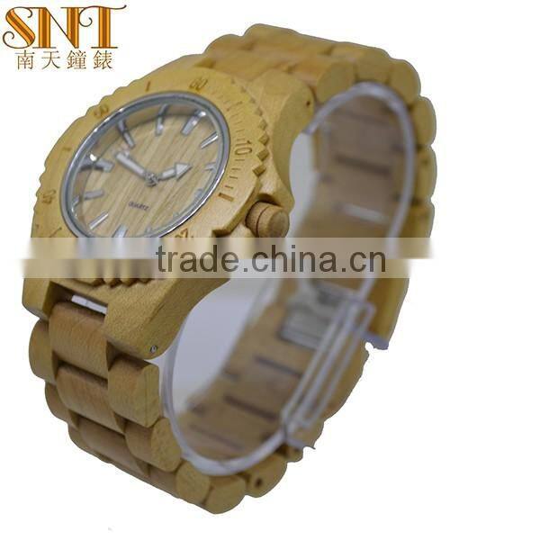 2016 wood watch japan style with your own logo bamboo watch men waterproof