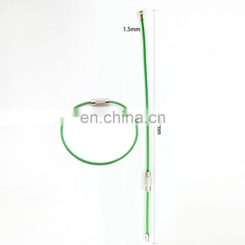 Moderate Price Metal Keychain Stainless Steel Wire Lock Screw Key Ring designs With Screw