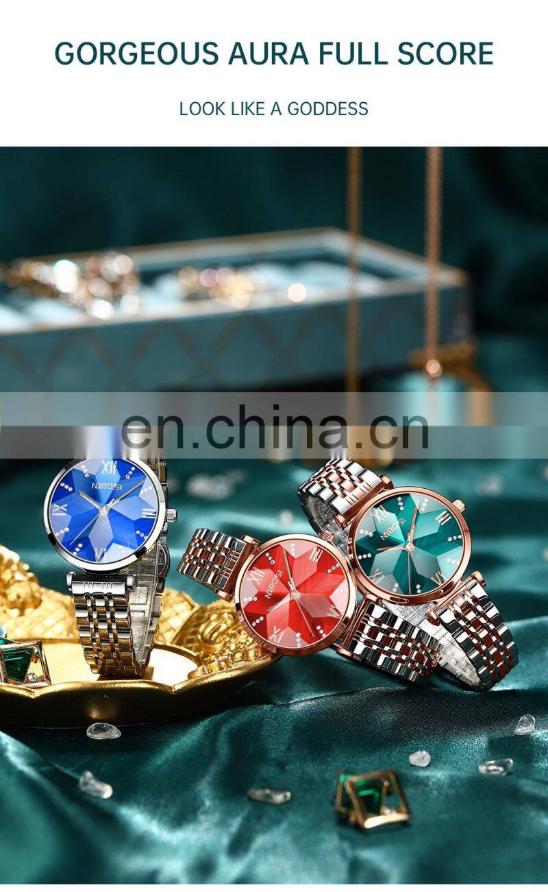 NIBOSI Luxury Women Quartz Watches Ladies Creative Bracelet Wristwatches Female Clock Relogio Feminino Montre 2529