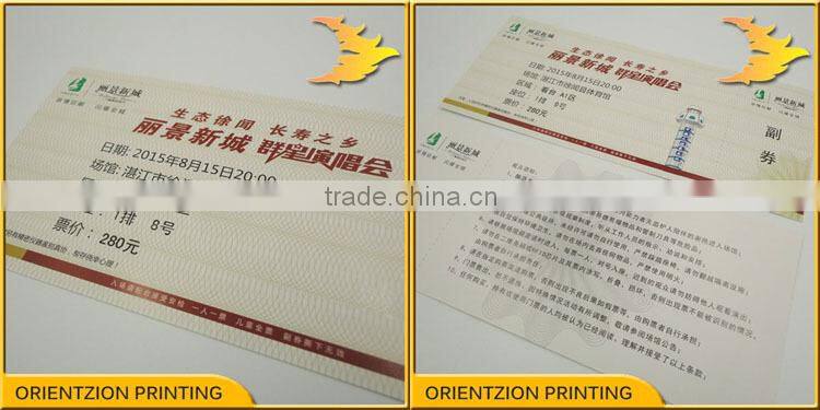 Custom Concert Tickets, Variable Data, QR Code Ticket, Numbering Printing, Anti-fake Tickets, Serial Number Printing