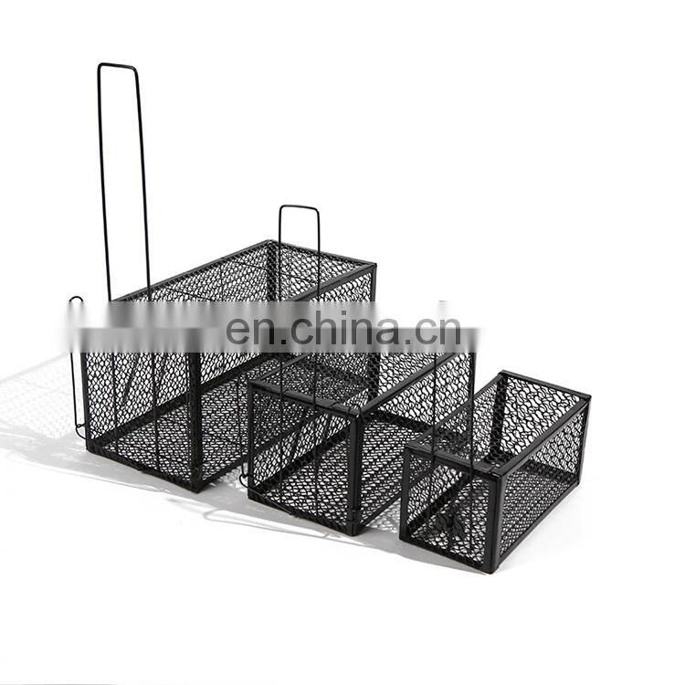 Superior quality smart iron animal cage trap durable black humane live rats trap cage