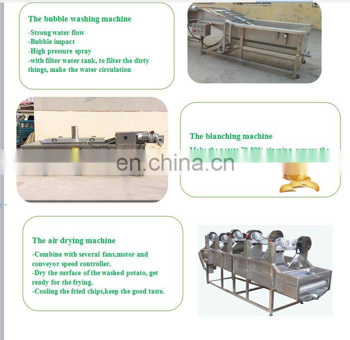 Fully Automatic Potato Chips Making Machinery Plantain Frites Surgeler Processing Plant Frozen French Fries