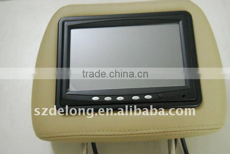 7 inch headrest touch monitor for car pc,7 inch lcd car DVD player