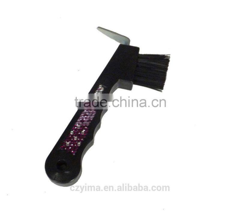 Hot! bling horse hoof pick with purple gradient rhinestones