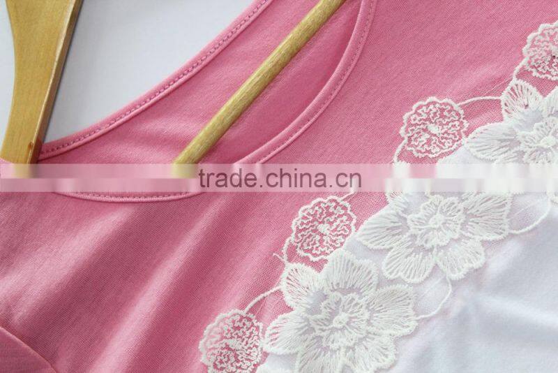 Designer Western Irregular Pastel Color Patchwork Colorblock Bohemian Women Lace Ladies Tops