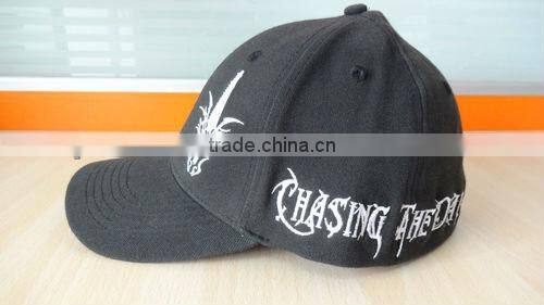high quality printed green 6 panel fitted baseball hat