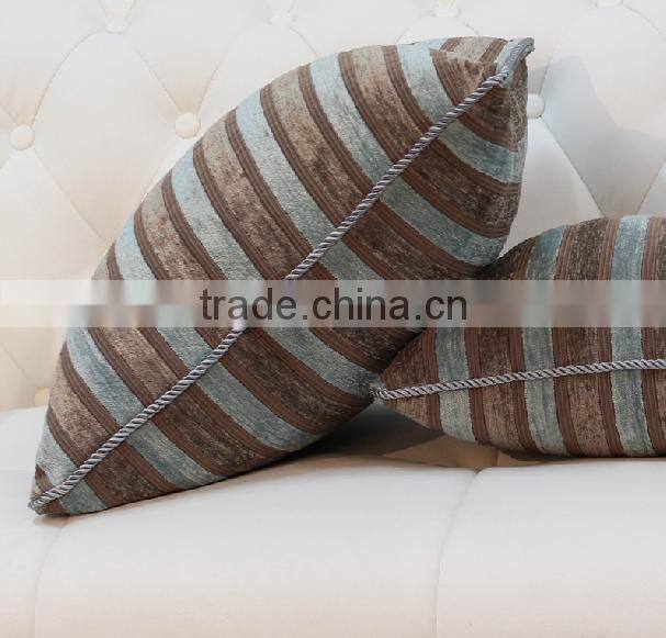 Plain striped decorative cheap home sofa Cushions bed backrest cushion