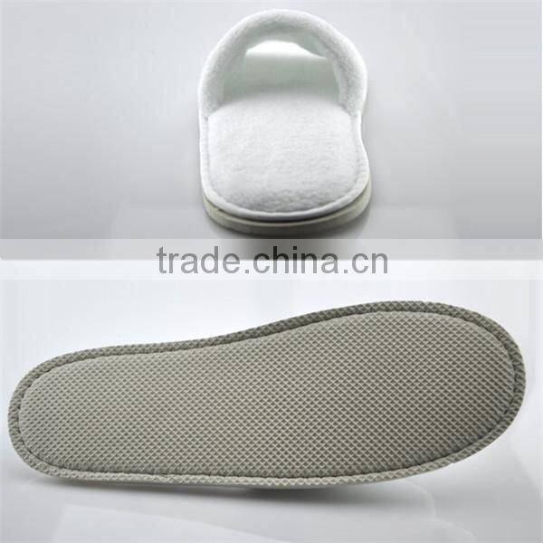 2014 White Washable Cheap Indoor Guest Personalized Hotel Slippers